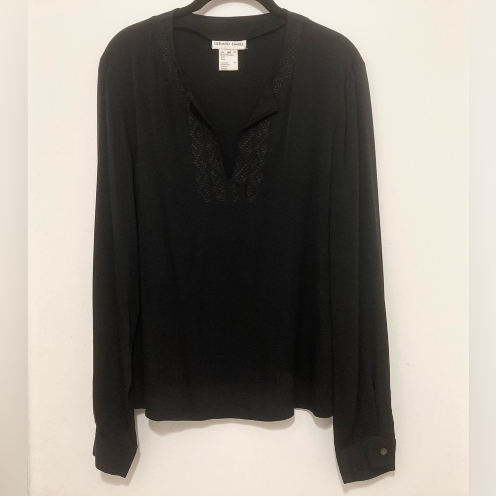 Gerard Darel 100% Silk Black Women’s Blouse Size 46